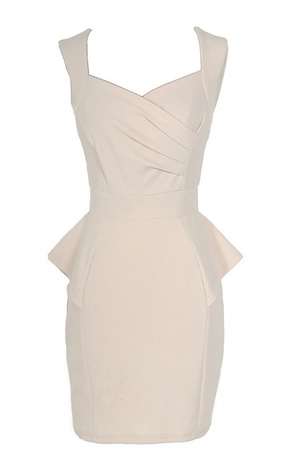 Network The Room Matelasse Peplum Dress in Ivory